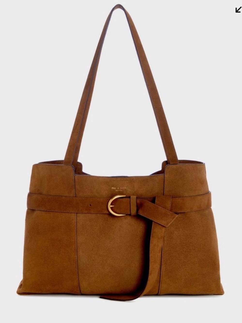Rag & Bone Lexington Large Suede Tote - Golden Brown NWT